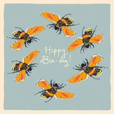 Grußkarte „Happy Bee Day“, Studio
