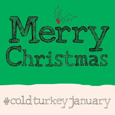 Christmas Cold Turkey' Weihnachtskarte, Hashtag