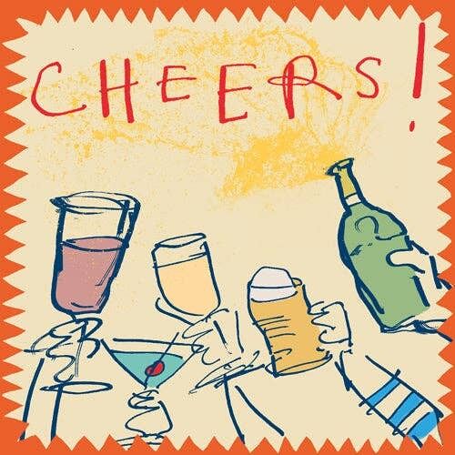 Cheers Glasses' Greetings Card