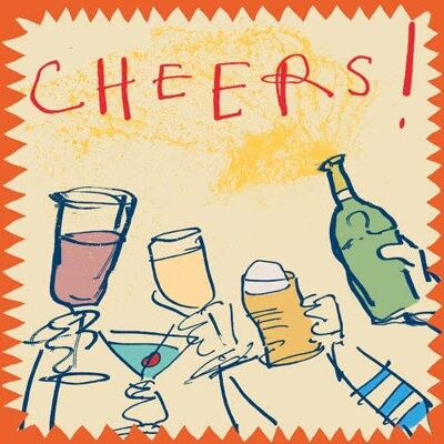 Cheers Glasses' Greetings Card