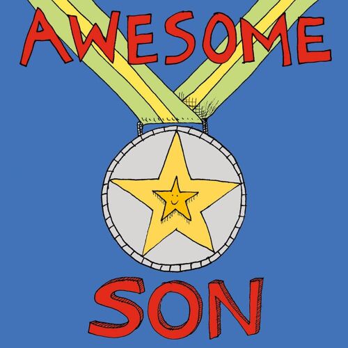 Awesome Son' Medal Card