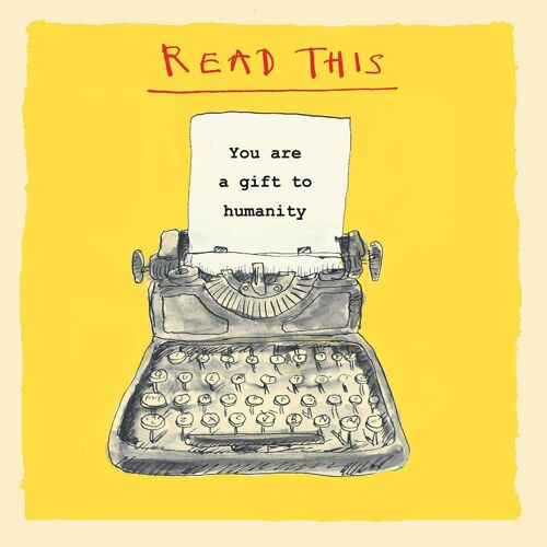 Read This, Typewriter' Greetings Card