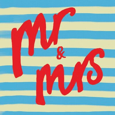 Mr and Mrs' Greetings Card