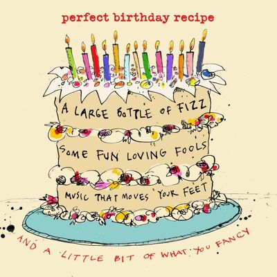 Recipe for a Perfect Birthday' Greetings Card