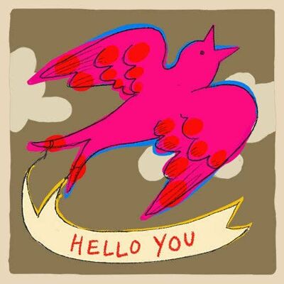 „Hallo Du“-Grußkarte, Studio