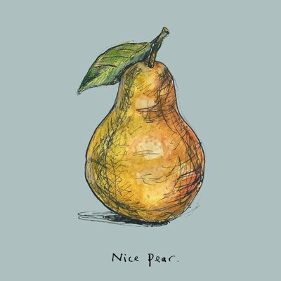 Nice Pear' Greetings Card