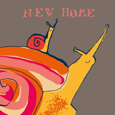 Tarjeta de felicitación New Home Snail