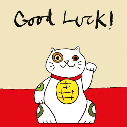 Good Luck Cat' Greetings Card