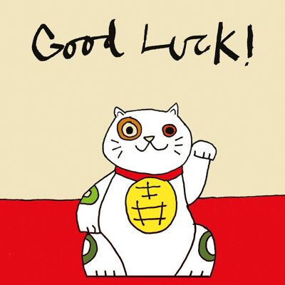 Cartolina d'auguri di Good Luck Cat