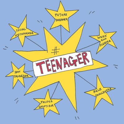 Teenager-Star-Grußkarte
