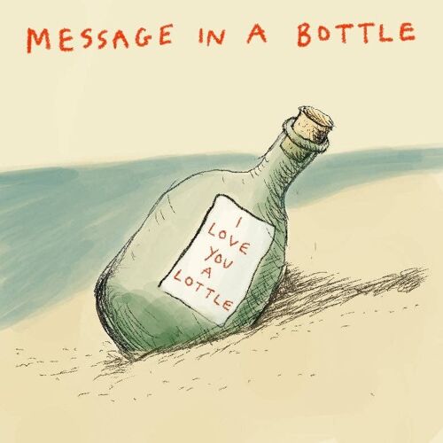 Message in a Bottle' Greetings Card