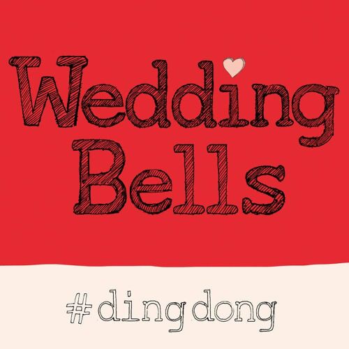 Wedding Bells' Greetings Card, Hashtag