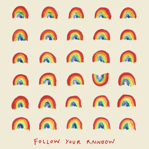 Follow your Rainbow' Greetings Card