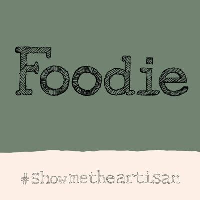 Foodie' Greetings Card, Hashtag