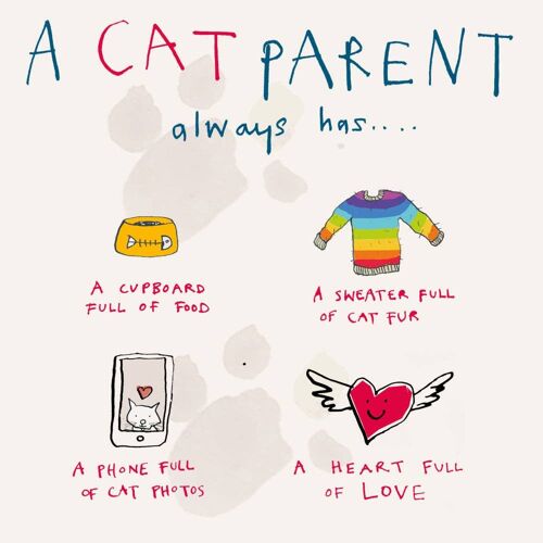 Cat Parent' Greetings Card