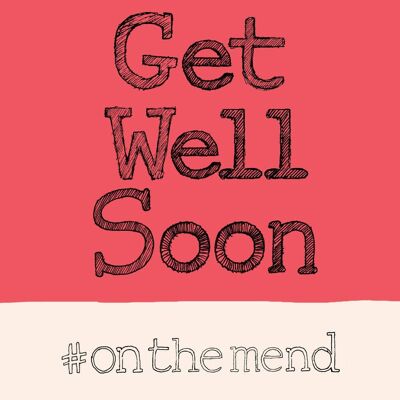Get Well' greetings Card, Hashtag