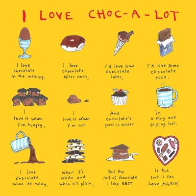 I Love Choc-a-lot' Greetings Card