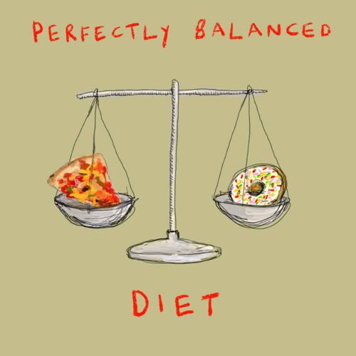 Perfectly Balanced Diet' Greetings Card