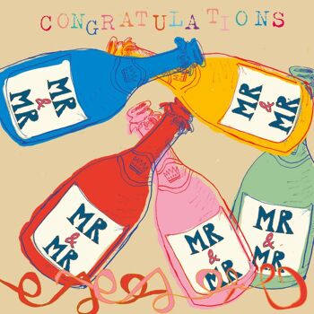 Carte de voeux Mr et Mr Champagne