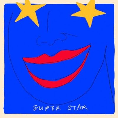 ‘Star Blue Face’ Greetings Card, Studio