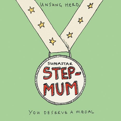 Step Mum, Medal' Greetings Card, Medal