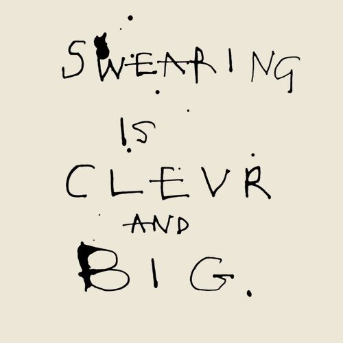 Swearing is Clevr' Greetings Card