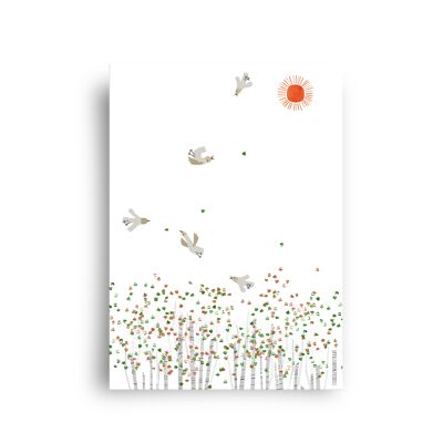 Postkarte 'Frühling liegt in der Luft'