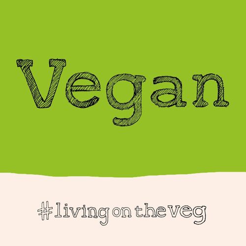 Vegan' Greetings Card, Hashtag