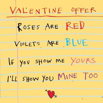 Carte de voeux "Roses Poem Valentine Offer"