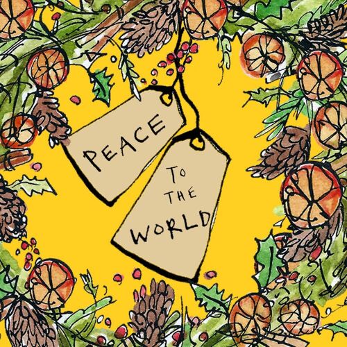 Peace Wreath' Christmas Greetings Card