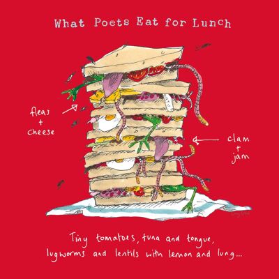 Cartolina d'auguri di cosa mangiano i poeti