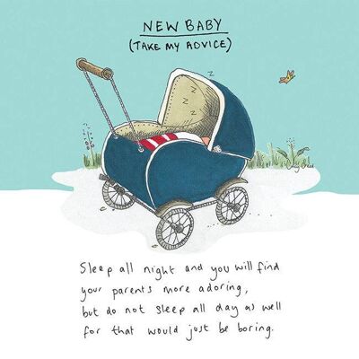New Baby, Advice' Greetings Card