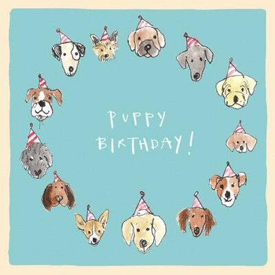 Tarjeta de cumpleaños 'Cumpleaños de cachorro', Estudio