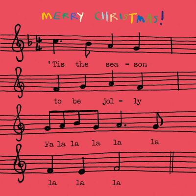 Tis The Season Score' Christmas Greetings Card