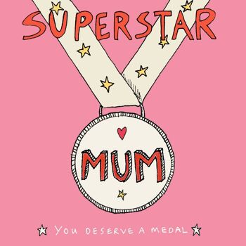 Superstar Maman, Carte de Vœux "Médaille"