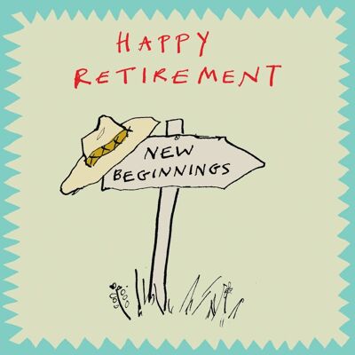 Biglietto di auguri per il nuovo inizio di pensionamento