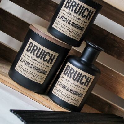 Bruich 2 : Bougie de luxe prune et rhubarbe, petite