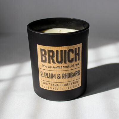 Bruich 2: Plum and Rhubarb Luxury Candle , Small