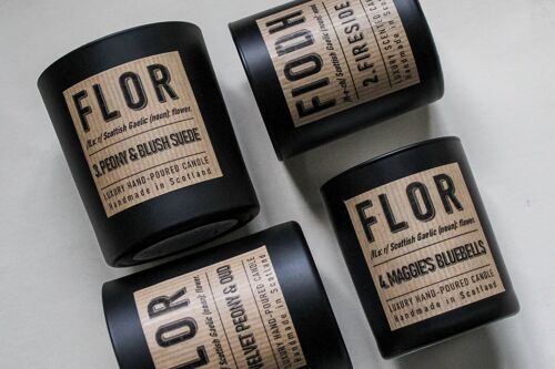 Flor 1: Velvet Peony and Oud Luxury Candle , Large