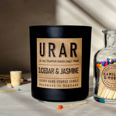 Urar 3: Cedar and Jasmine Luxury Candle , Small