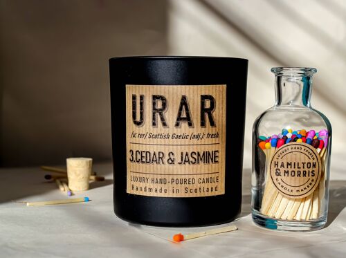 Urar 3: Cedar and Jasmine Luxury Candle , Large