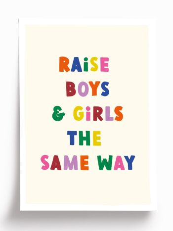 Affiche illustrée Boys & Girls - format A4 21x29,7cm 1