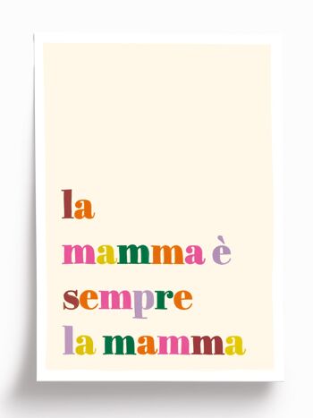 Affiche illustrée La Mamma - format 30x40cm 1