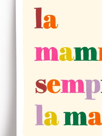 Affiche illustrée La Mamma - format 30x40cm 2