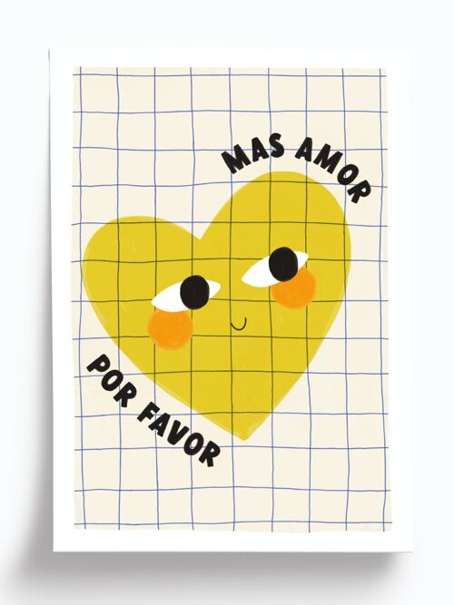 Affiche illustrée Mas Amor - format 30x40cm