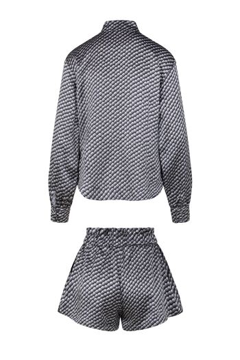 Pyjama 100% Soie Imprimé Reptile Noir 2