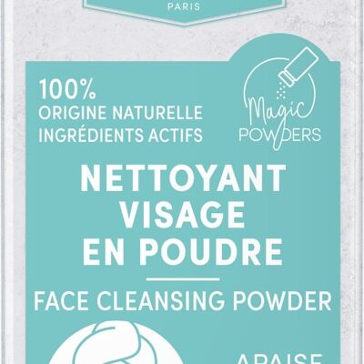 WAAM Cosmetics – Organic Powder Face Cleanser – Ohne Wasser – Alle Hauttypen – Zertifiziert BIO ECOCERT – Vegan – 50g – Ohne Konservierungsmittel – Tägliche Pflege mit ZINC PCA