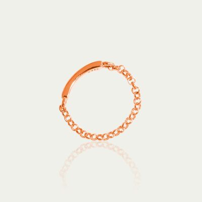 Ring chain/bar, rose gold plated