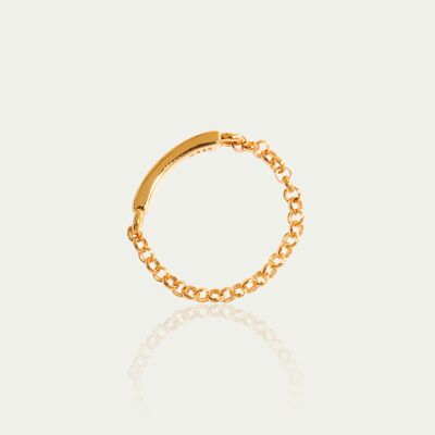 Ring Chain/Bar, Gelbgold vergoldet