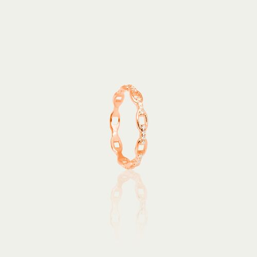 Ring Shiny Chain, Roségold vergoldet